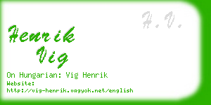 henrik vig business card